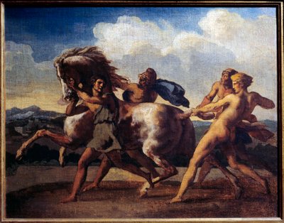Hestestop ved slaver. Maleri af Theodore Gericault (1791-1824) af Theodore Gericault