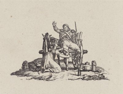 Mælkepigen og veteranen (The Milkmaid and the Veteran) af Theodore Gericault