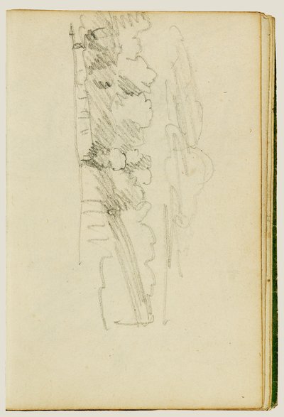 Landskab med en række træer af Theodore Gericault