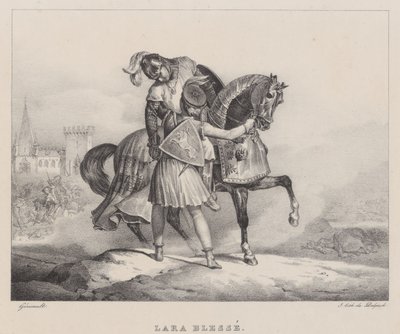 Lara er såret (Lara Wounded) af Theodore Gericault