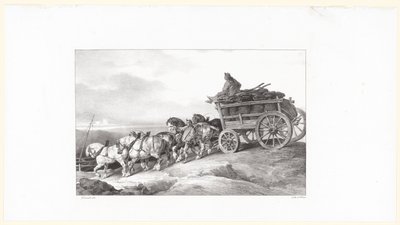 Kulvognen (The Coal Wagon) af Theodore Gericault