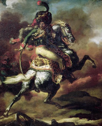 Officer af Husarerne, der lader til Hest af Theodore Gericault