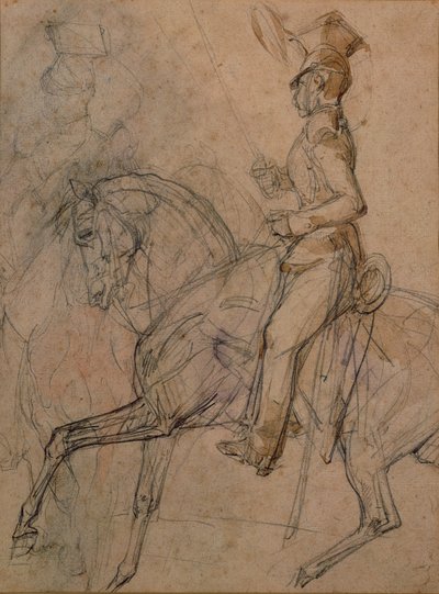 Officer for de polske Lancers af Theodore Gericault