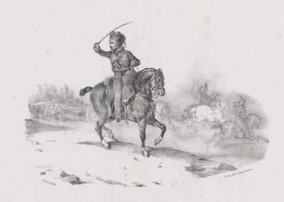 Artilleriofficer, der leder angrebet (An Artillery Officer Commanding the Charge) af Theodore Gericault