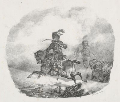 Officer i det lette artilleri i Kejserlig Garde (Light Artillery Officer of the Imperial Guard) af Theodore Gericault