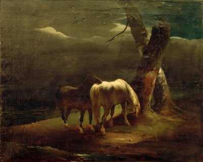 Heste i græsset af Theodore Gericault