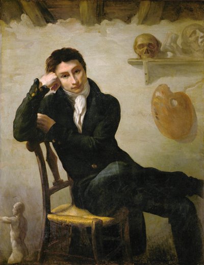 Portræt af en kunstner i sit atelier - Portræt af ... af Theodore Gericault