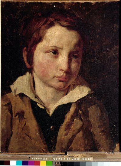 Portræt af en ung dreng, sandsynligvis Olivier Bro - olie på lærred af Theodore Gericault