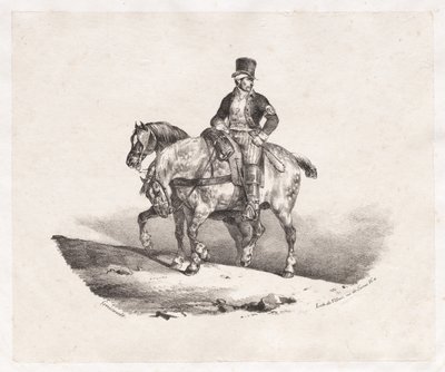 Postmand eller to spændte heste af Theodore Gericault