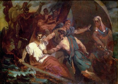 Oprør på et sejlskib af Theodore Gericault