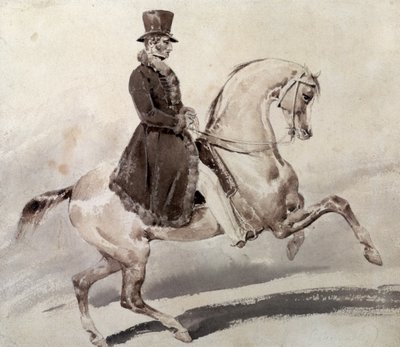 Rytter i frakke kantet med pels af Theodore Gericault