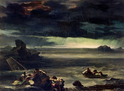 Syndflodens scene, 1818-20 af Theodore Gericault