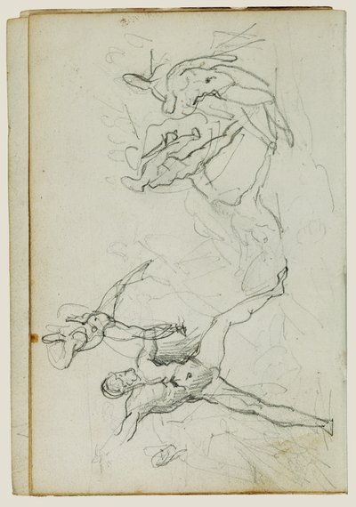 Undersøgelser af nøgne mænd i kamp af Theodore Gericault
