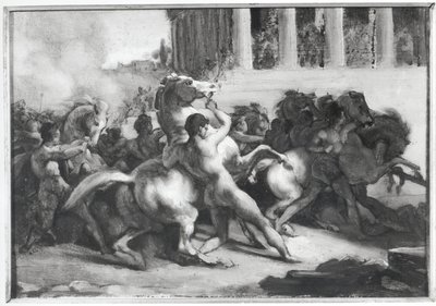 Studie til Barbarhestenes Race af Theodore Gericault