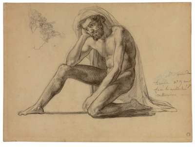 Studie for faderen i Medusaflåden af Theodore Gericault