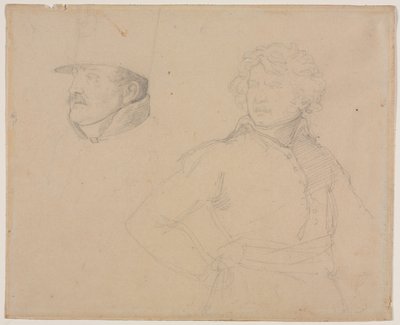 Studie af to soldater af Theodore Gericault