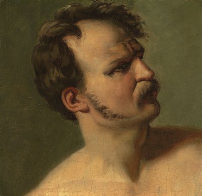 Studie af en mand i profil, ca. 1812 af Theodore Gericault