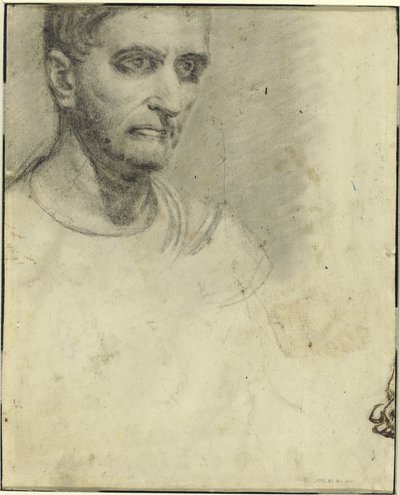 Studie af en mand [bagsiden] af Theodore Gericault