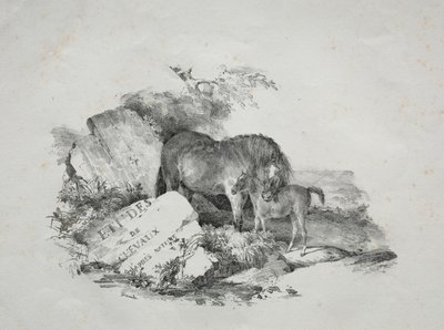 Hoppen og hendes føl af Theodore Gericault