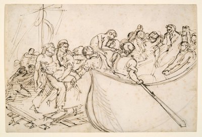 Redningen af de overlevende fra »Medusa«-flåden af Theodore Gericault