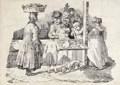 Sælgeren af sovende fisk, af Theodore Gericault