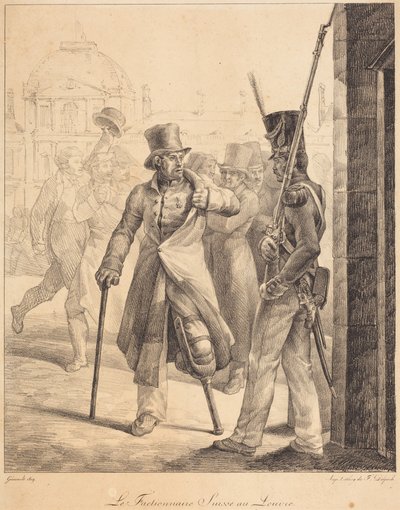 Den schweiziske vagt ved Louvre (Le factionnaire Suisse au Louvre) af Theodore Gericault