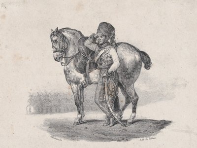 Husardernes Trompet, 1823. af Theodore Gericault