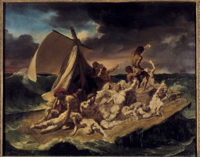 Flåden af Meduse Sketch. Maleri af Theodore Gericault (1791-1824). 1816 søn. 0,65 x 0,83 m. af Theodore Gericault