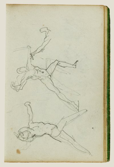 Tre studier af en bueskytte af Theodore Gericault