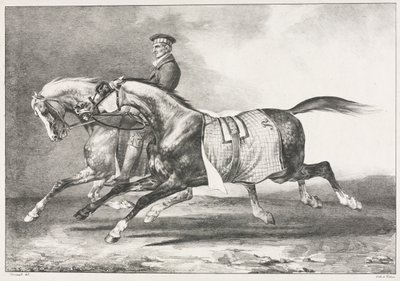 To plettede heste træner af Theodore Gericault