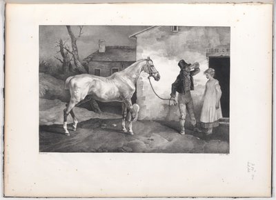 En gammel hest ved indgangen til en kro (An Old Horse at the Door of an Inn) af Theodore Gericault