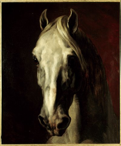 Hvidt hestehoved. Maleri af Theodore Gericault (1791-1824) af Theodore Gericault