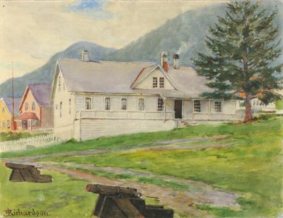 Tidligere guvernørhus, Sitka, 1905. af Theodore J. Richardson