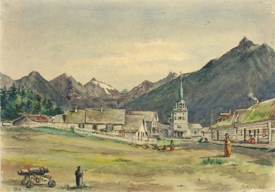 Lincoln Street, Sitka, 1887 af Theodore J. Richardson