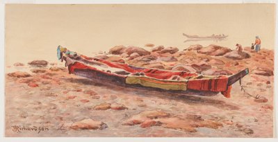 [Northwest Canoe], sandsynligvis 1884-86 eller
1903-14 (akvarel på papir) af Theodore J. Richardson