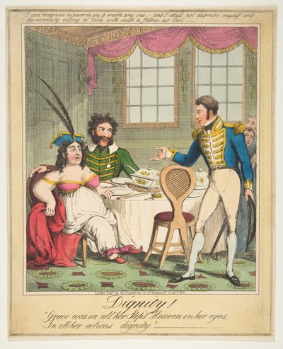 Værdighed! - Grace var i alle hendes skridt. Himlen i hendes øjne, I alle hendes handlinger di..., 21. juni 1821. af Theodore Lane