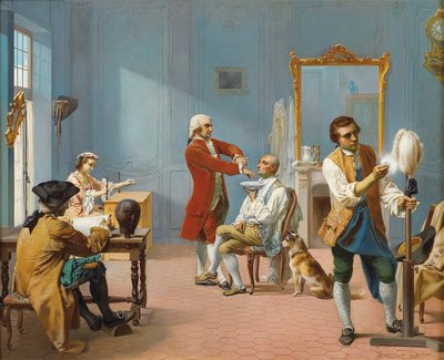 Om morgenen La toilette, 1861 af Theodore Pierre Nicolas Maillot