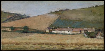 A Farm Among Hills, Giverny, ca. 1887 af Theodore Robinson