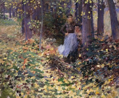 Efterårssollys, 1888 af Theodore Robinson