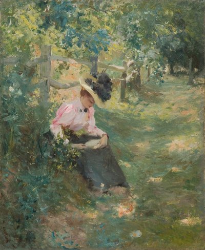The Lane 1893 (olie på lærred) af Theodore Robinson