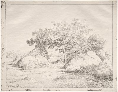 Kirsebærtræ ved Blau af Theodore Rousseau