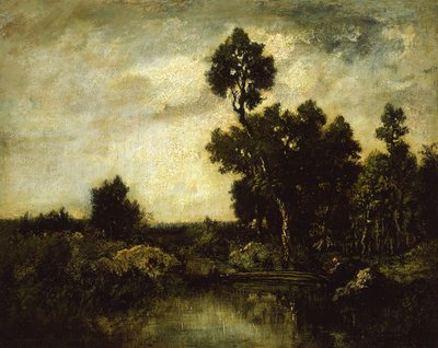 Landskab, ca. 1850 af Pierre Etienne Theodore Rousseau
