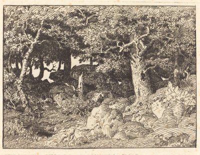 Rock Oaks af Theodore Rousseau