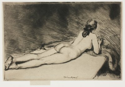 Liggende nøgen figur af Theodore Roussel