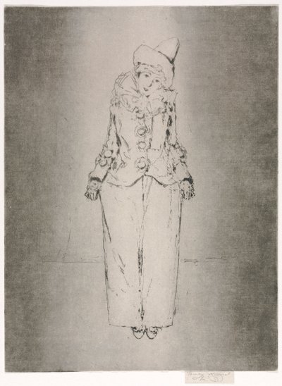 Pierrot en Pied, Portræt af Lady A. C. af Theodore Roussel
