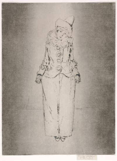 Pierrot en Pied, Portræt af Lady A. C., 1888. af Theodore Roussel