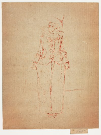 Pierrot en Pied, Portrait of the Lady A.C. af Theodore Roussel