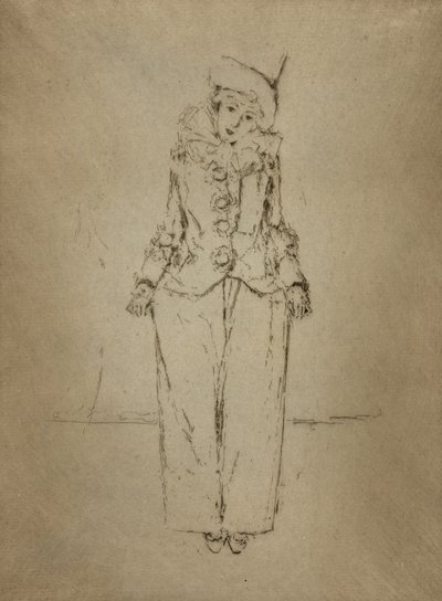 Pierrot en Pied, Portrait of the Lady A.C. af Theodore Roussel