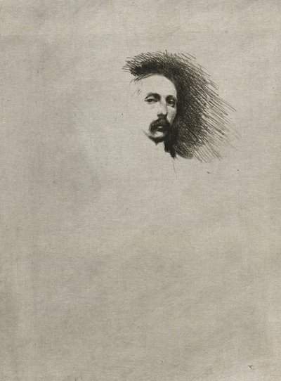 Portræt af Basil Gotto (sort og hvid version) af Theodore Roussel
