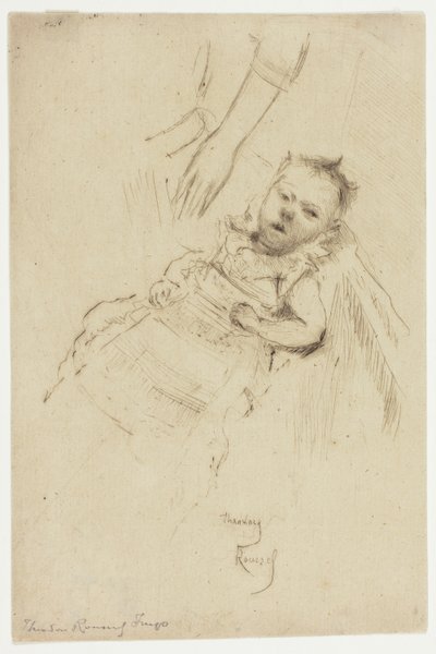 Portræt af Margery Chambers, alderen ti uger af Theodore Roussel